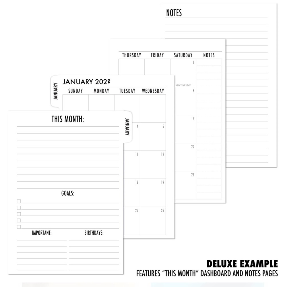 2026 Calendar Fits Louis Vuitton PM/MM/GM Agenda Insert + Filler Paper + Pen - Picture 2 of 16